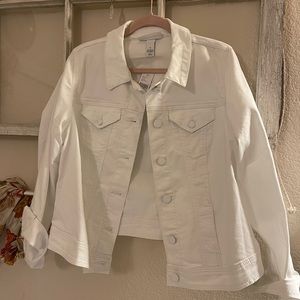 Lane Bryant size 14 white denim jacket